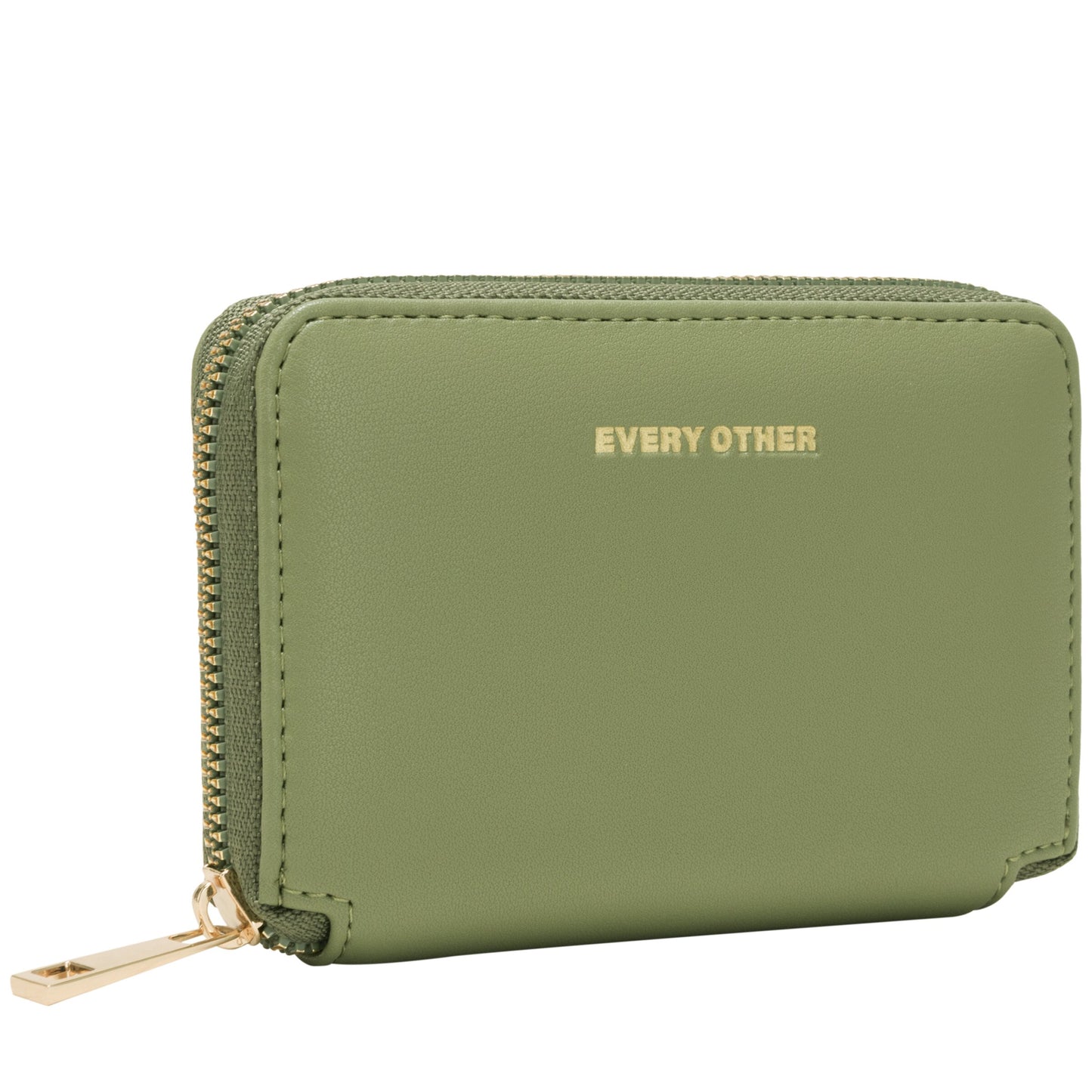 Zip Round Small Purse - Olive
