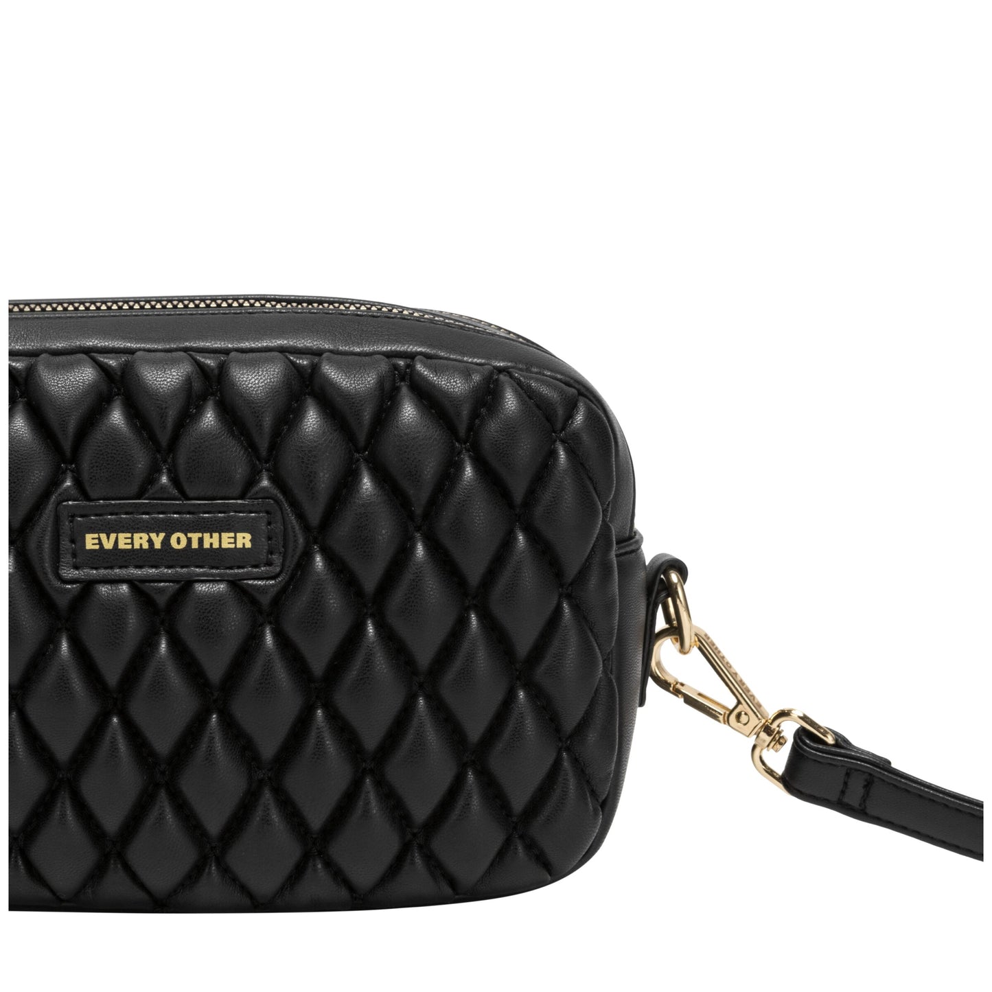 Quilted Camera Bag - Black