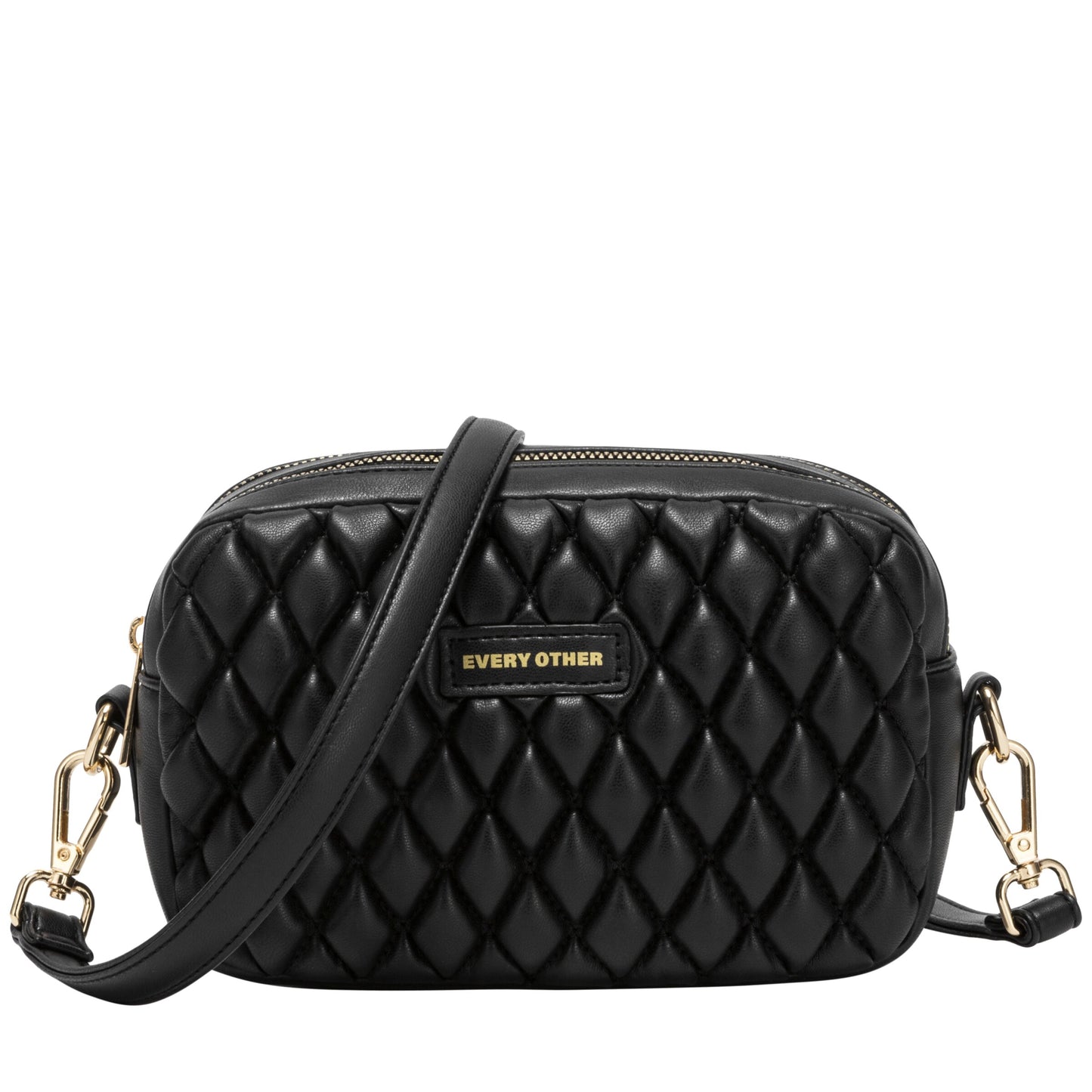Quilted Camera Bag - Black