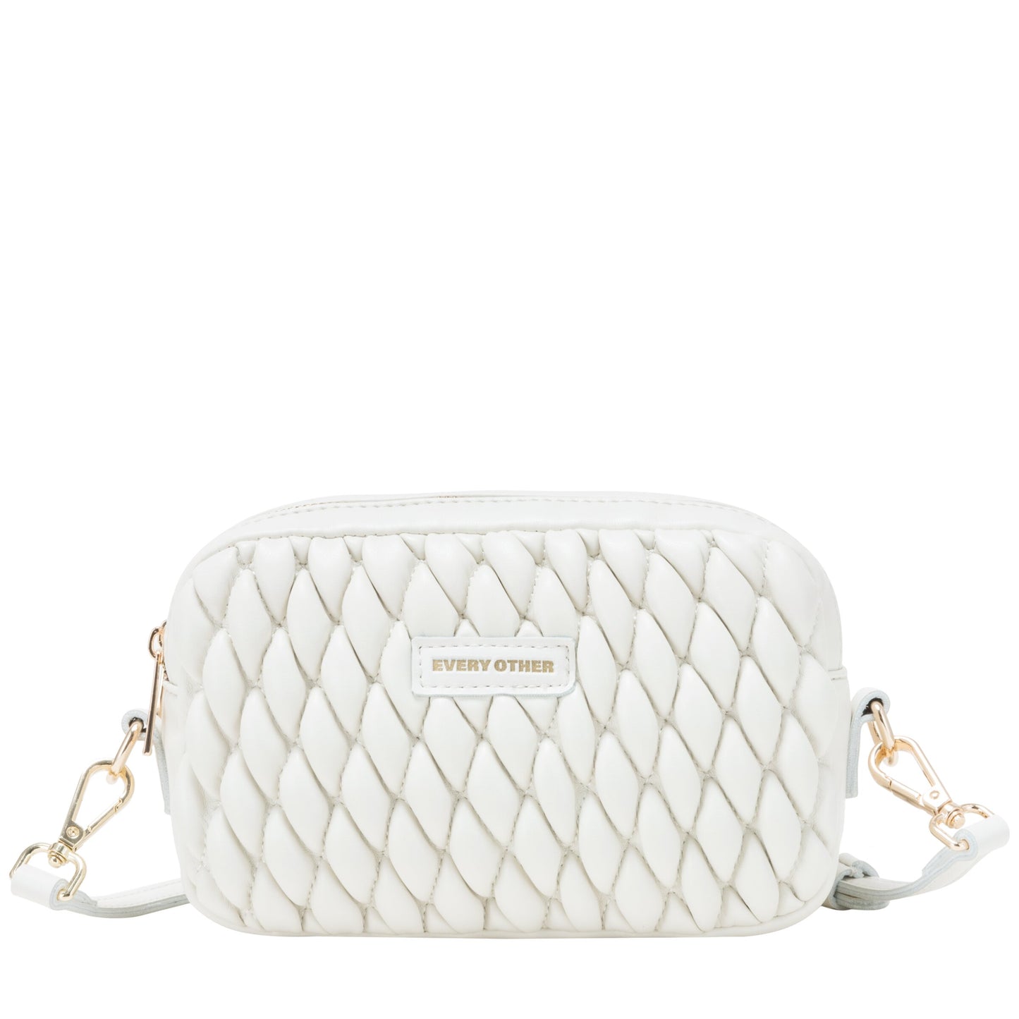 Quilted Camera Bag - White