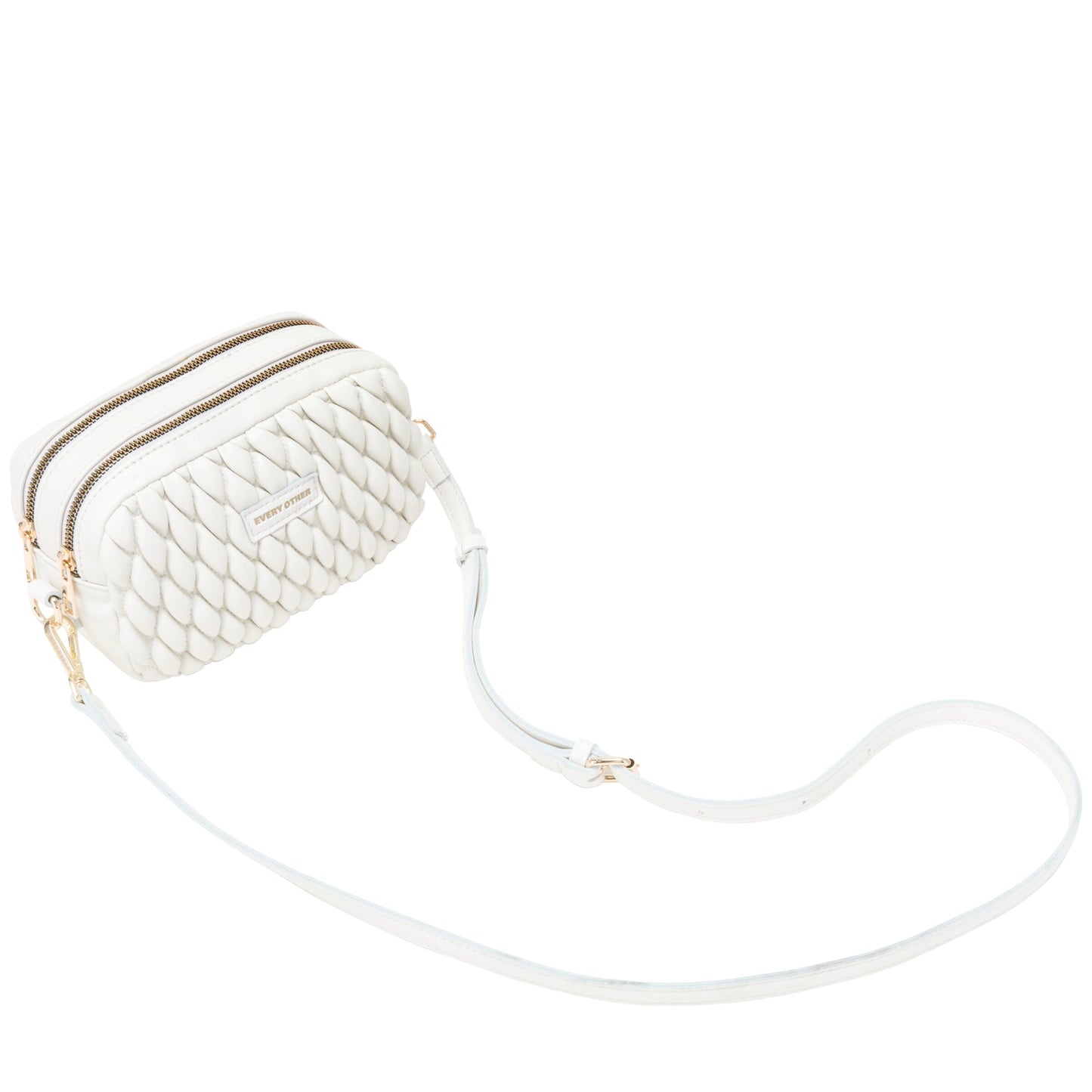 Quilted Camera Bag - White