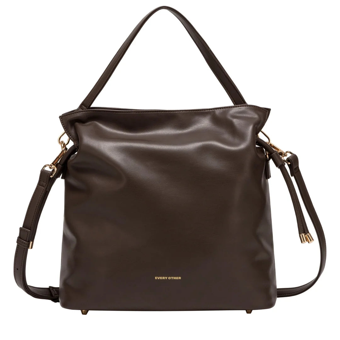 Drawstring Shoulder Cross Body Bag - Clay