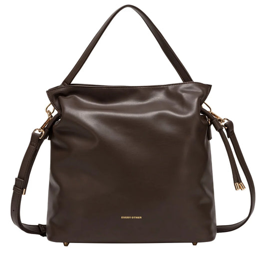 Drawstring Shoulder Cross Body Bag - Clay