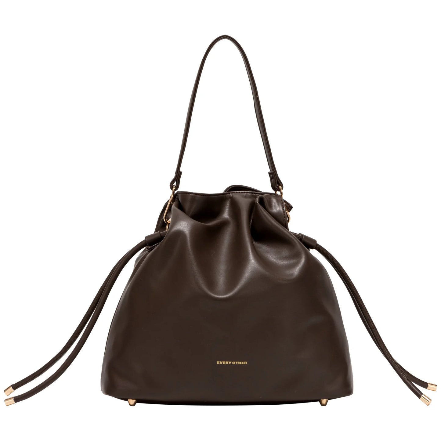 Drawstring Shoulder Cross Body Bag - Clay