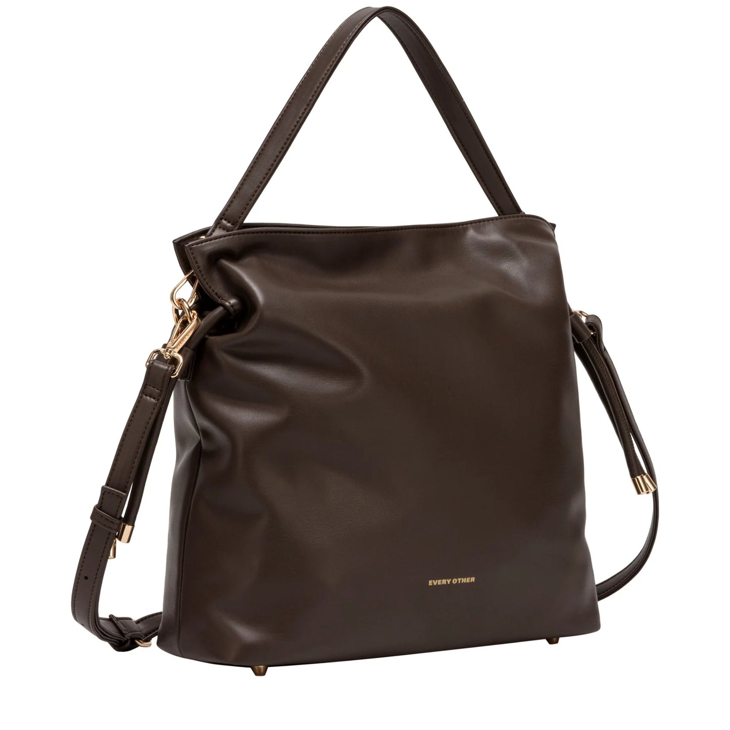 Drawstring Shoulder Cross Body Bag - Clay