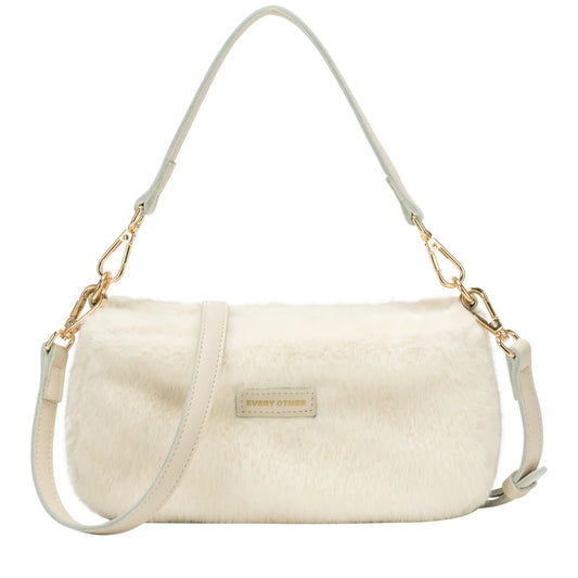 Baguette Cross Body Shoulder Bag - Off White