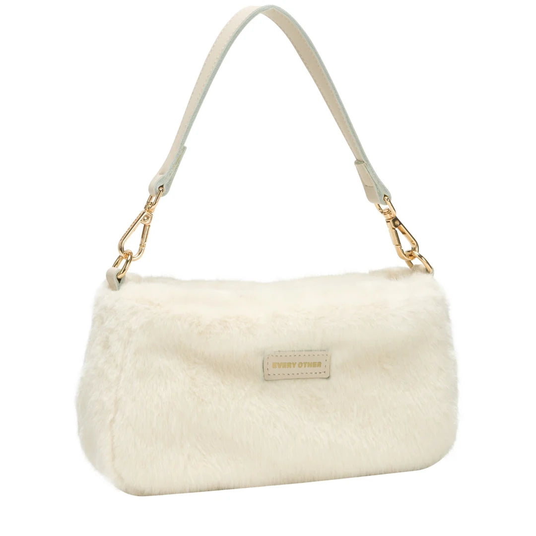 Baguette Cross Body Shoulder Bag - Off White