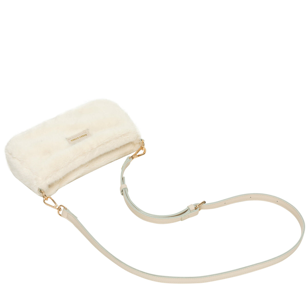 Baguette Cross Body Shoulder Bag - Off White