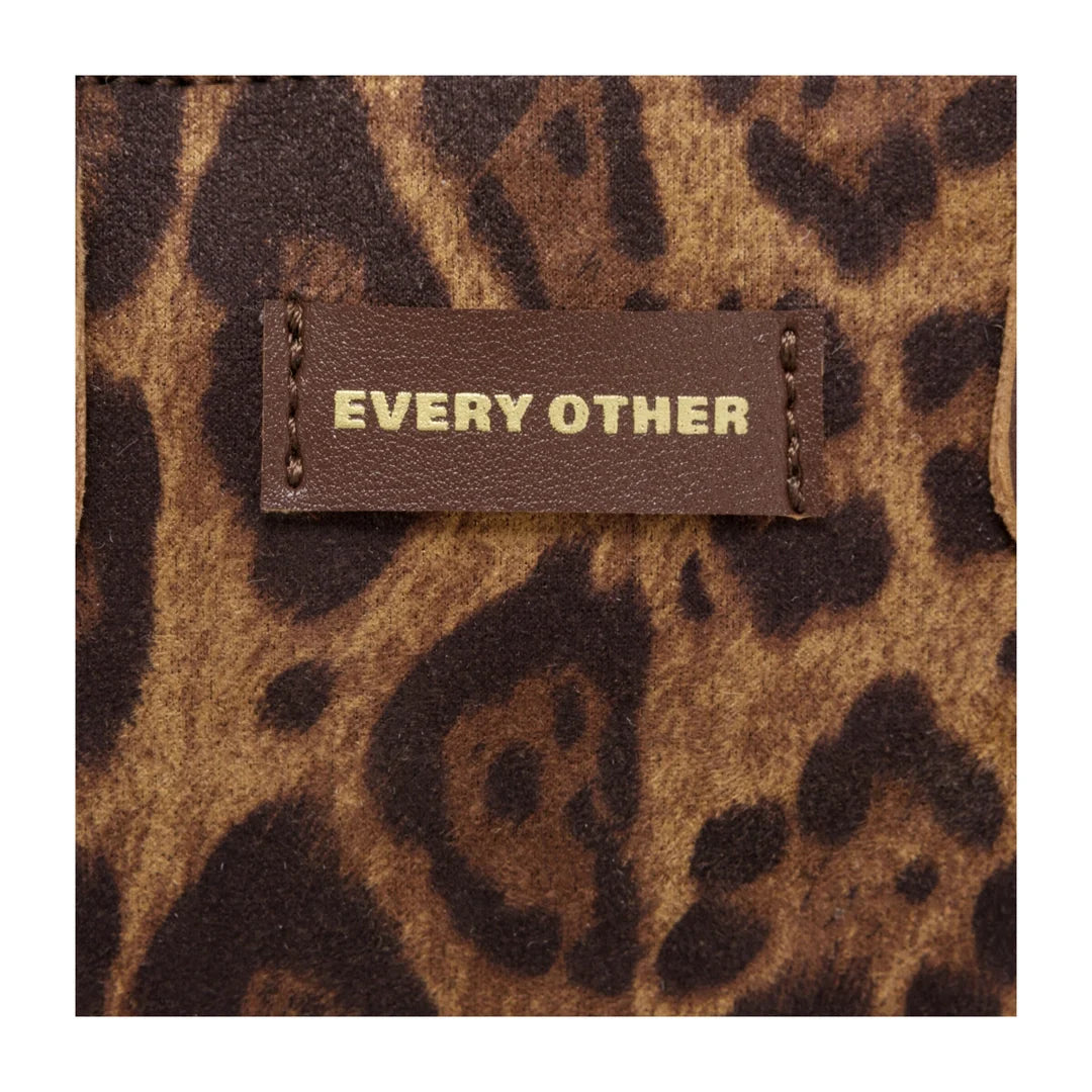 Suede Effect Mini Bowling Bag - Leopard