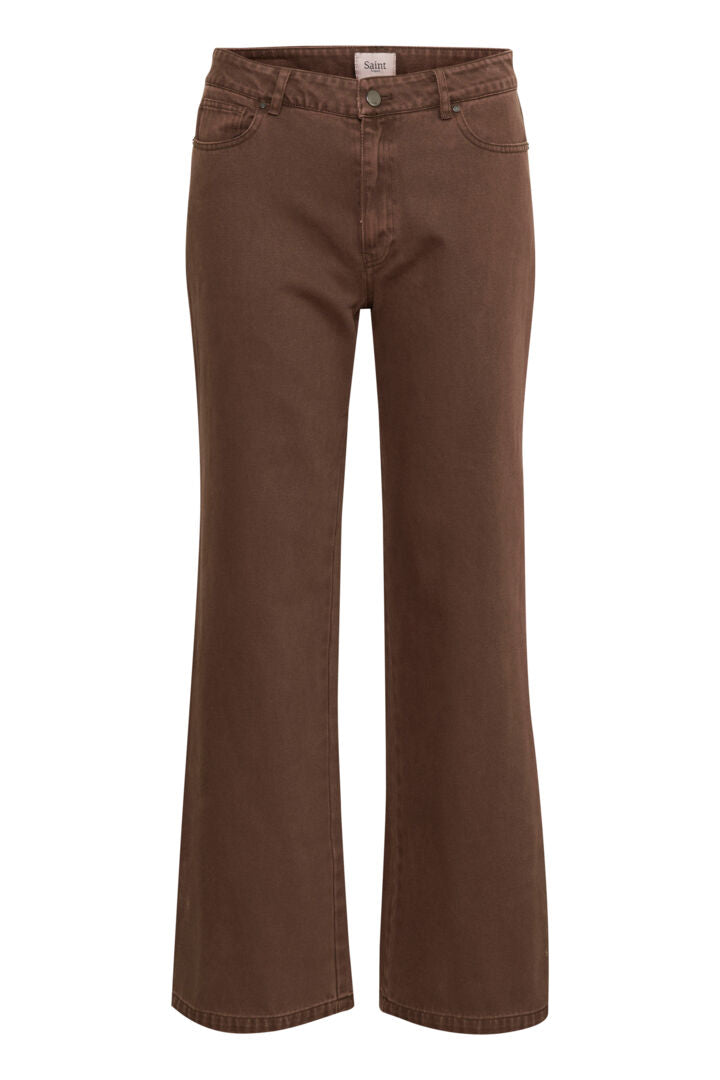 HermaSZ Wide Leg Jeans - Chocolate Brown