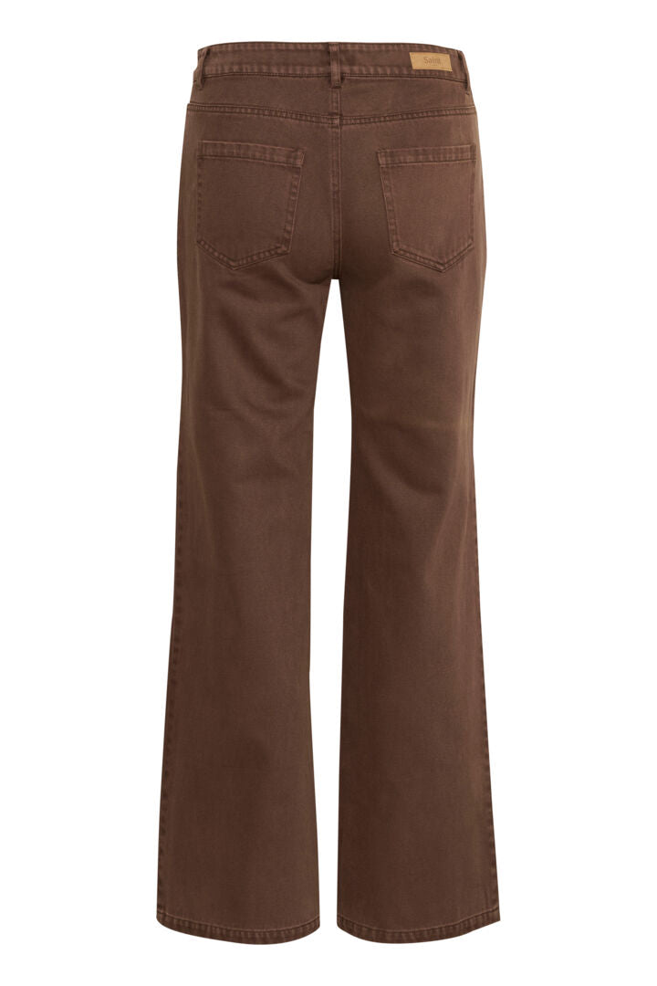 HermaSZ Wide Leg Jeans - Chocolate Brown