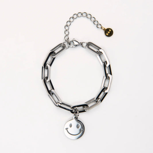 Chunky Smile Silver Bracelet