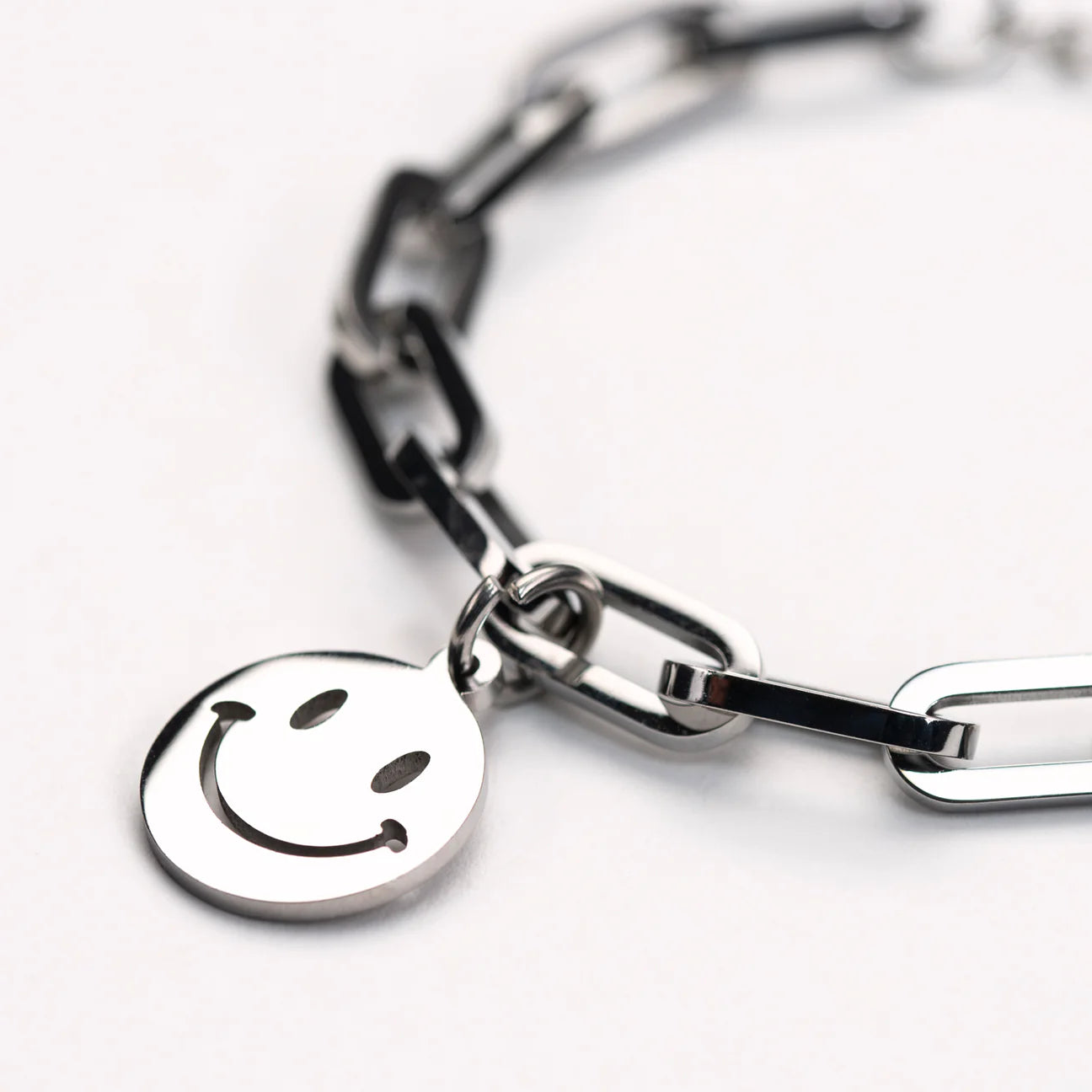 Chunky Smile Silver Bracelet