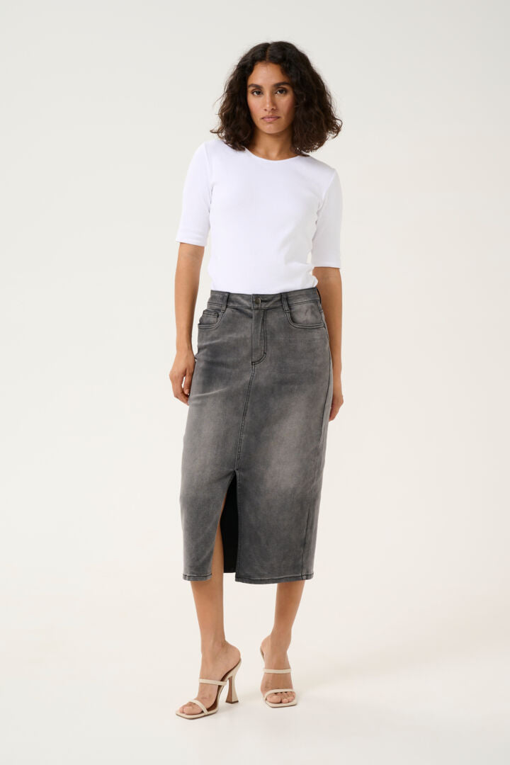 KAsinem Skirt - Medium Grey Denim