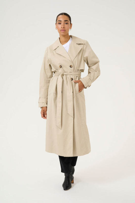 KApatricia Trench Coat - Feather Grey