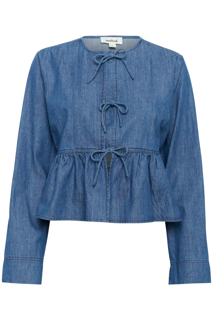 SLChamy Shirt Blouse - Medium Blue Denim