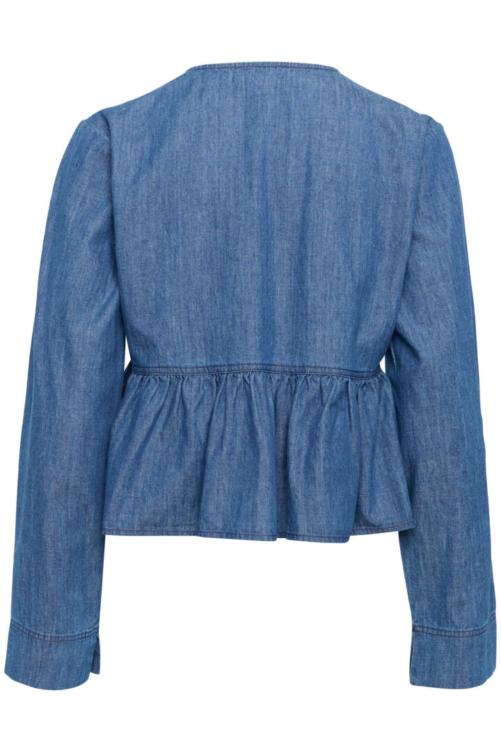 SLChamy Shirt Blouse - Medium Blue Denim