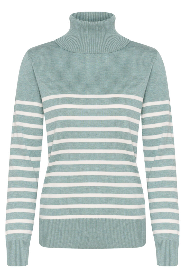 MilaSZ Rollneck Pullover - Blue Surf Melange