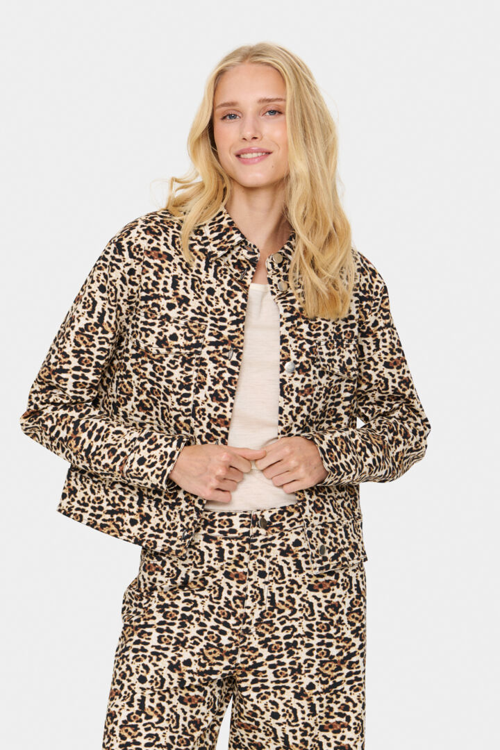 ZeekaSZ Jacket - Black Denim Leopard