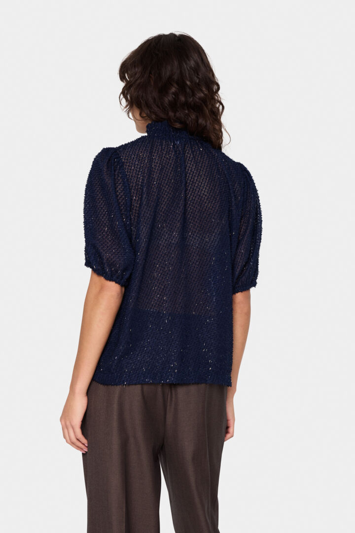 HelmaSZ Short Sleeve Blouse - Night Sky