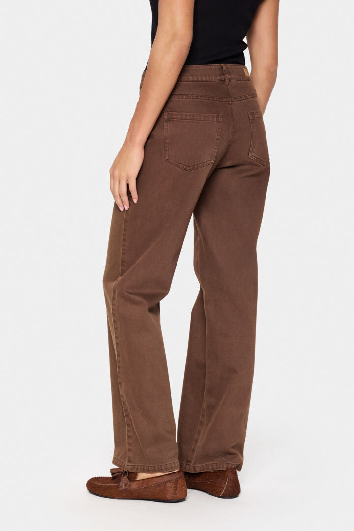 HermaSZ Wide Leg Jeans - Chocolate Brown