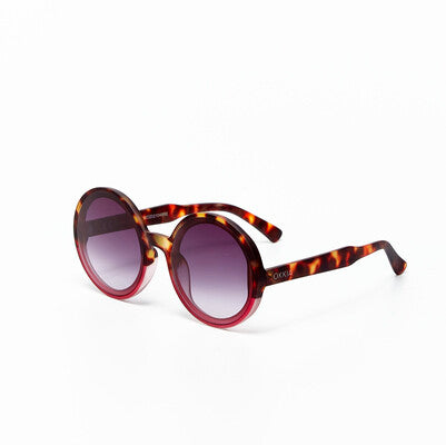 Monica Round Sunglasses - Pink Havana