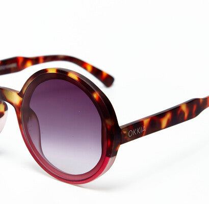 Monica Round Sunglasses - Pink Havana