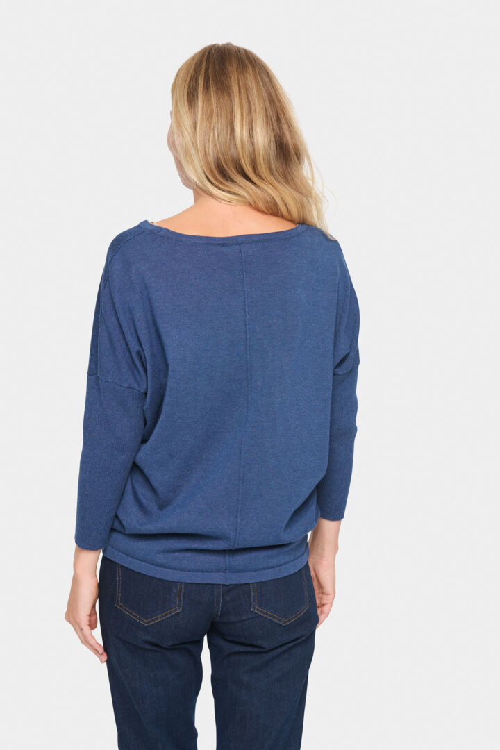 MilaSZ Round Neck Pullover - Titan Melange