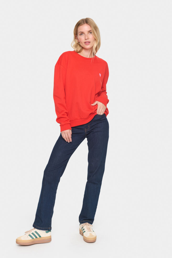 HannikaSZ Sweatshirt - Racing Red