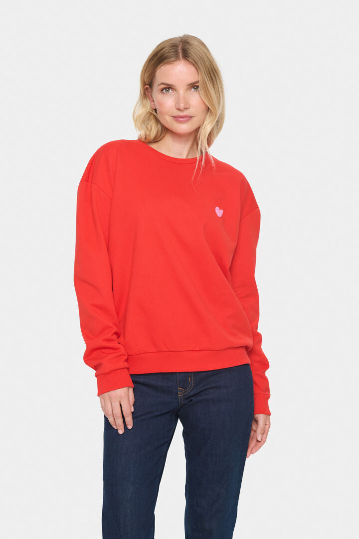 HannikaSZ Sweatshirt - Racing Red