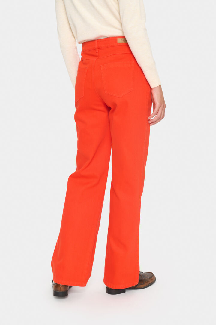 IluSZ Wide Leg Jeans - Flame Scarlet