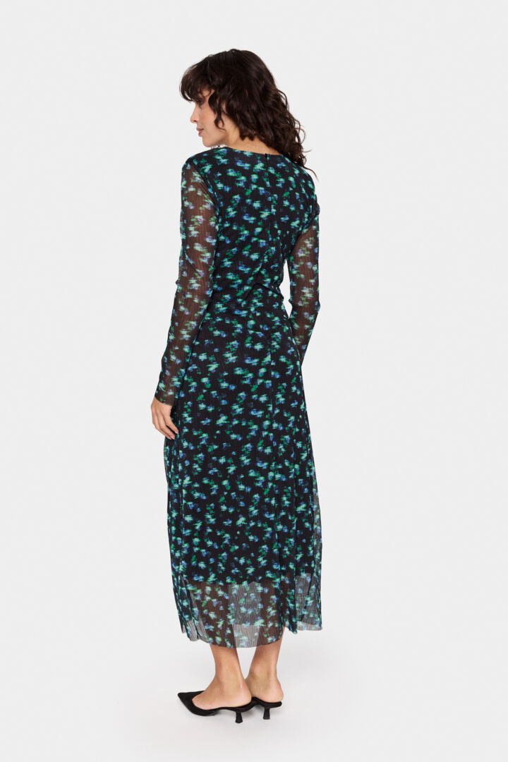 HaliejadeSZ Dress - Black Blurry Mini Blooms