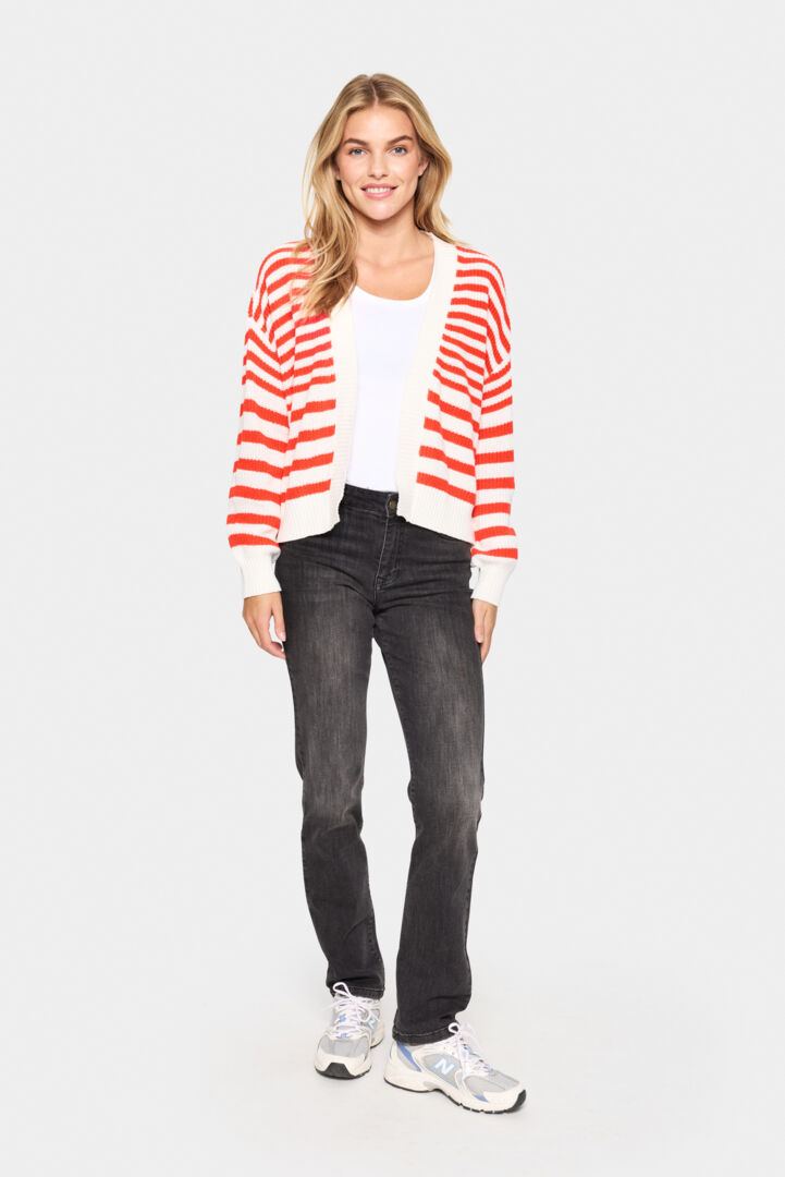 IbenmeiSZ Open Cardigan - Flame Scarlet