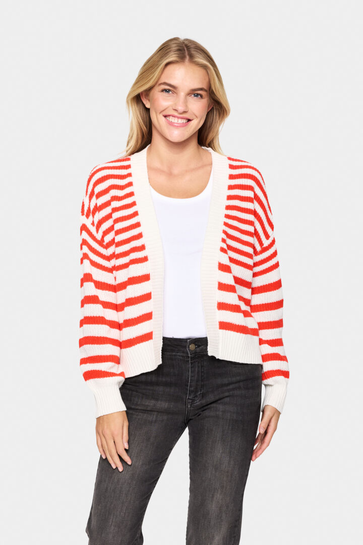 IbenmeiSZ Open Cardigan - Flame Scarlet