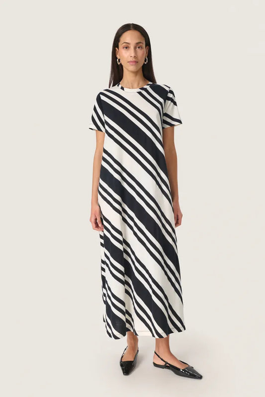 SLAeve Short Sleeve Dress - White & Black