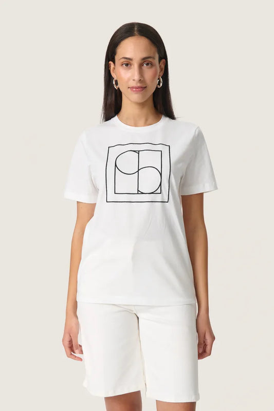 SLVarga Embroidered T-Shirt - Broken White