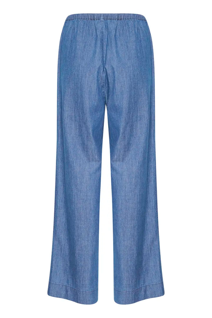 SLChamy Faustina Trousers - Medium Blue Denim