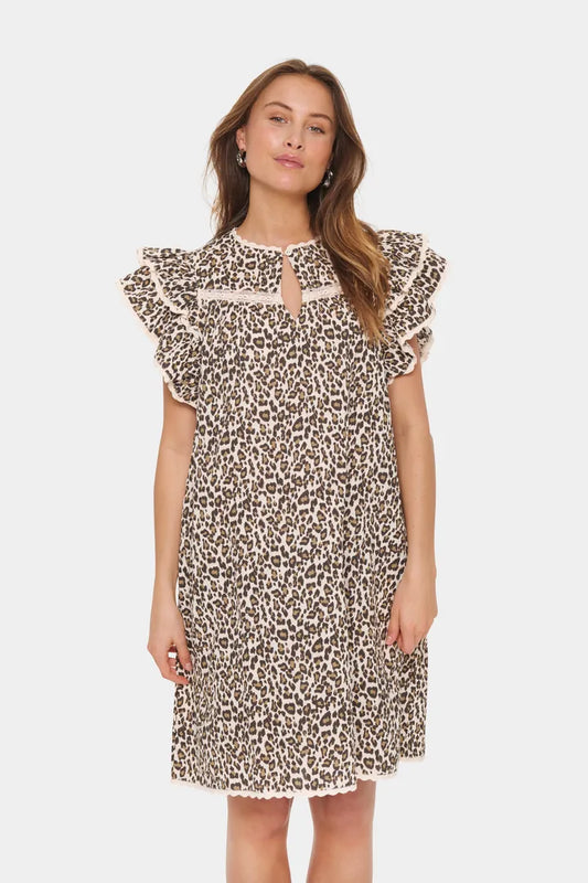 KirbySZ Dress - Cream Leopard Strokes