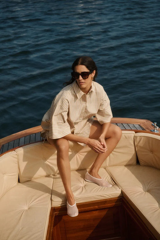 SLKaily Short Sleeve Shirt - Travertine Stripes