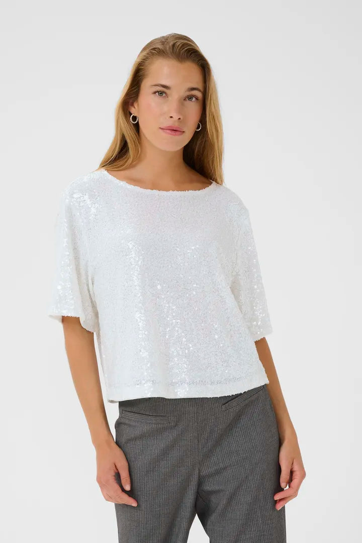 Kamiranda Sequin Blouse - Chalk