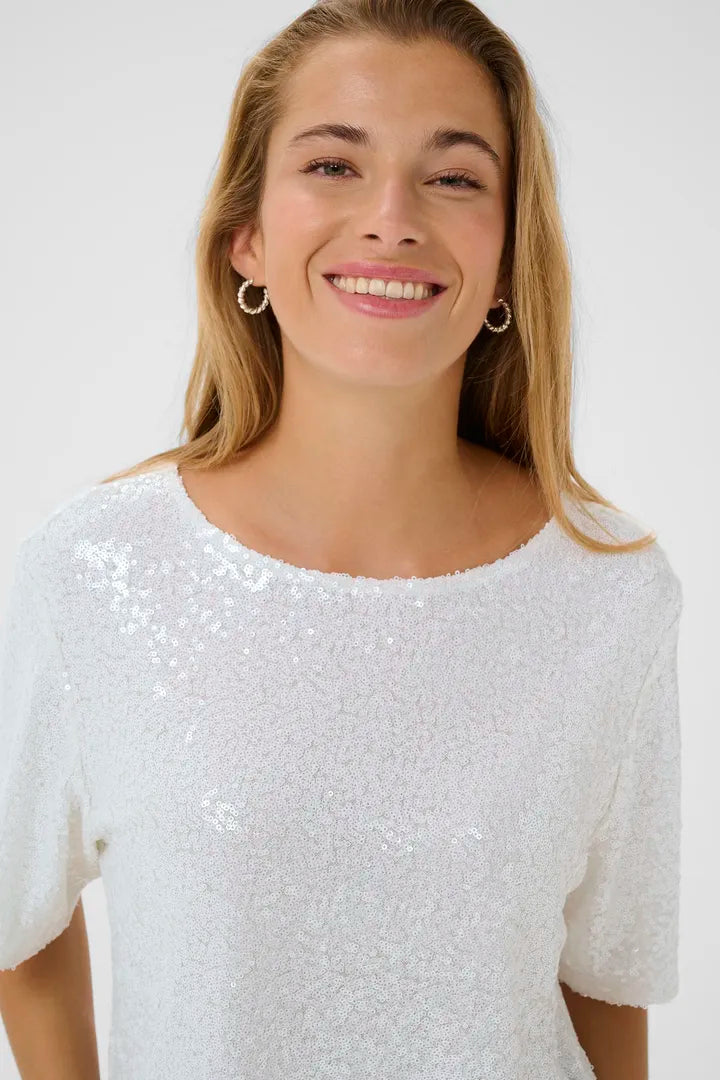 Kamiranda Sequin Blouse - Chalk