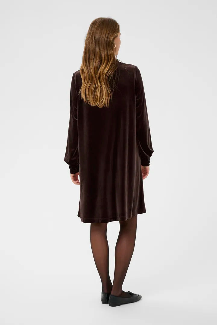 KAkelly Flounce Dress - Black Coffee