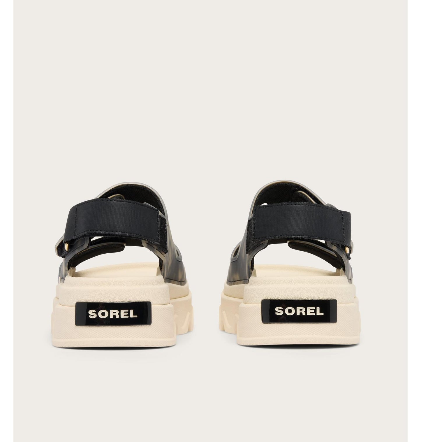 Kinetic Sunchase Ankle Strap Platform Sandal - Black & Chalk