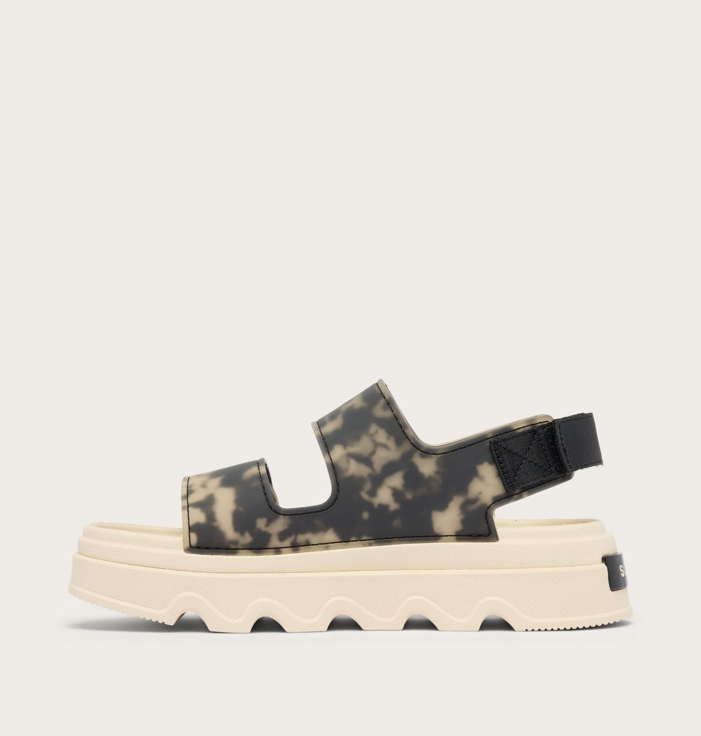 Kinetic Sunchase Ankle Strap Platform Sandal - Black & Chalk