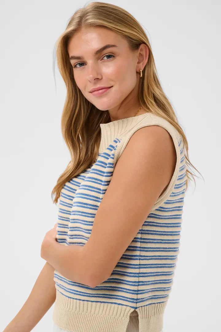 RileySZ Pullover - Vallarta Turtle Dove Stripe