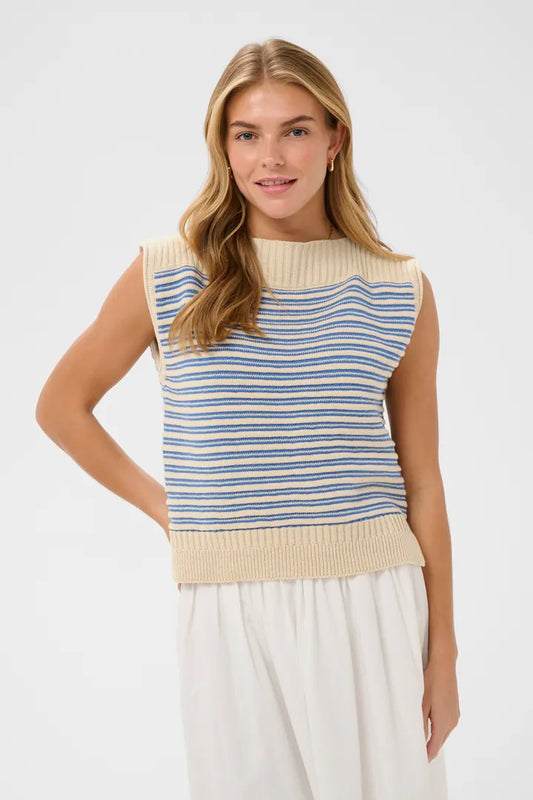 RileySZ Pullover - Vallarta Turtle Dove Stripe