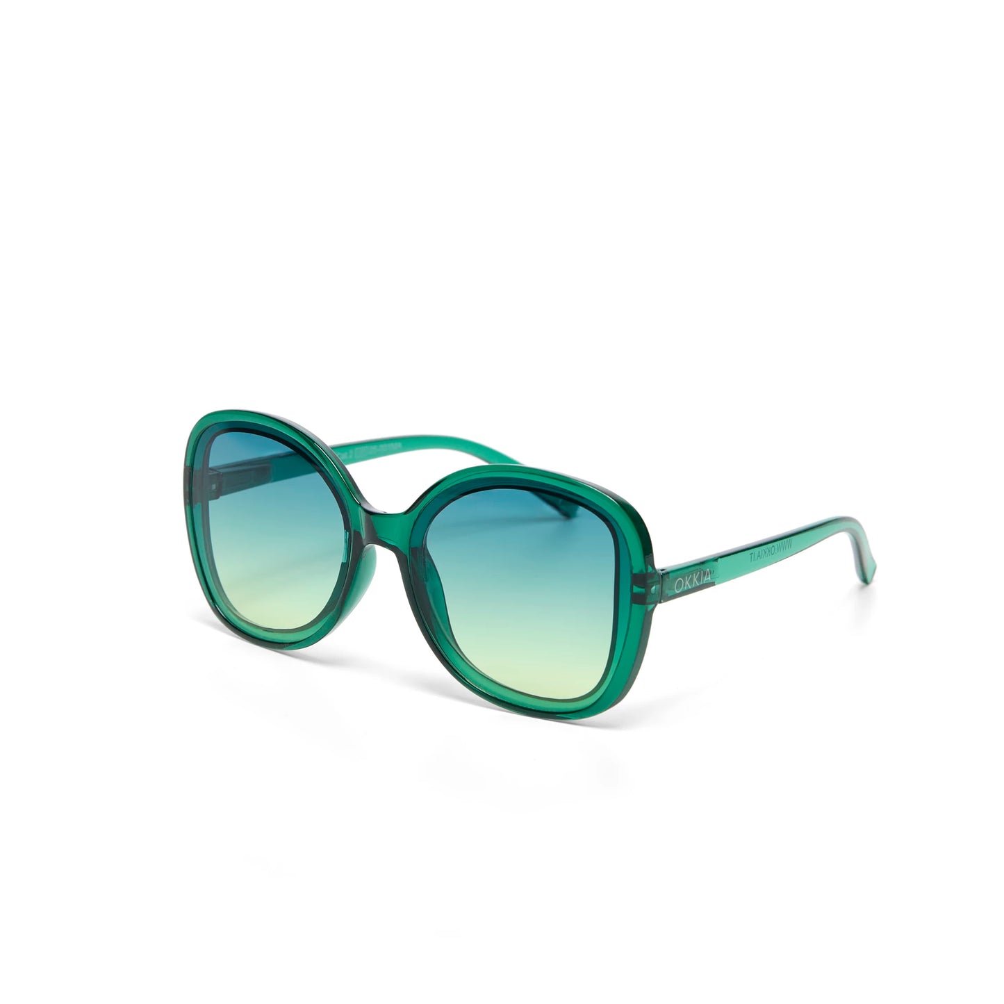 Anna Butterfly Sunglasses - Transparent Green