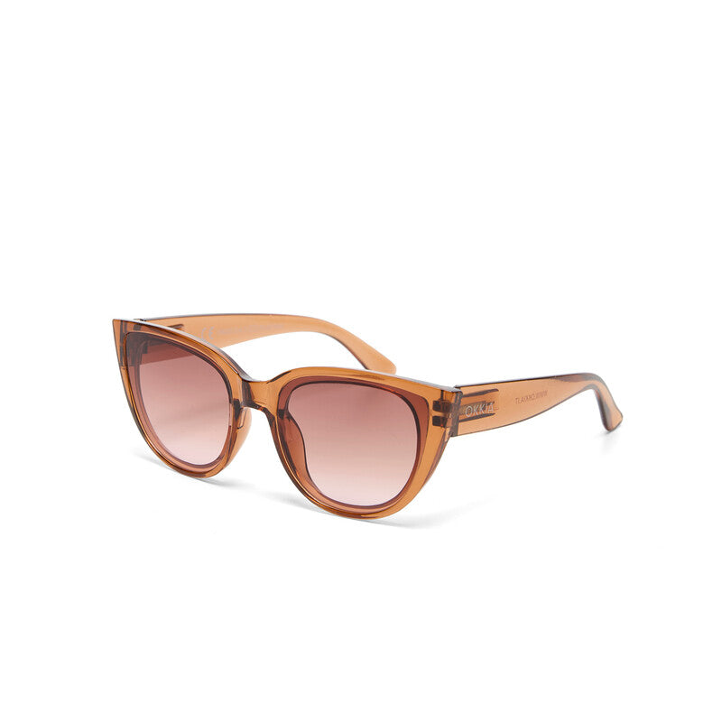 Silvia Cats Eye Sunglasses - Transparent Brown