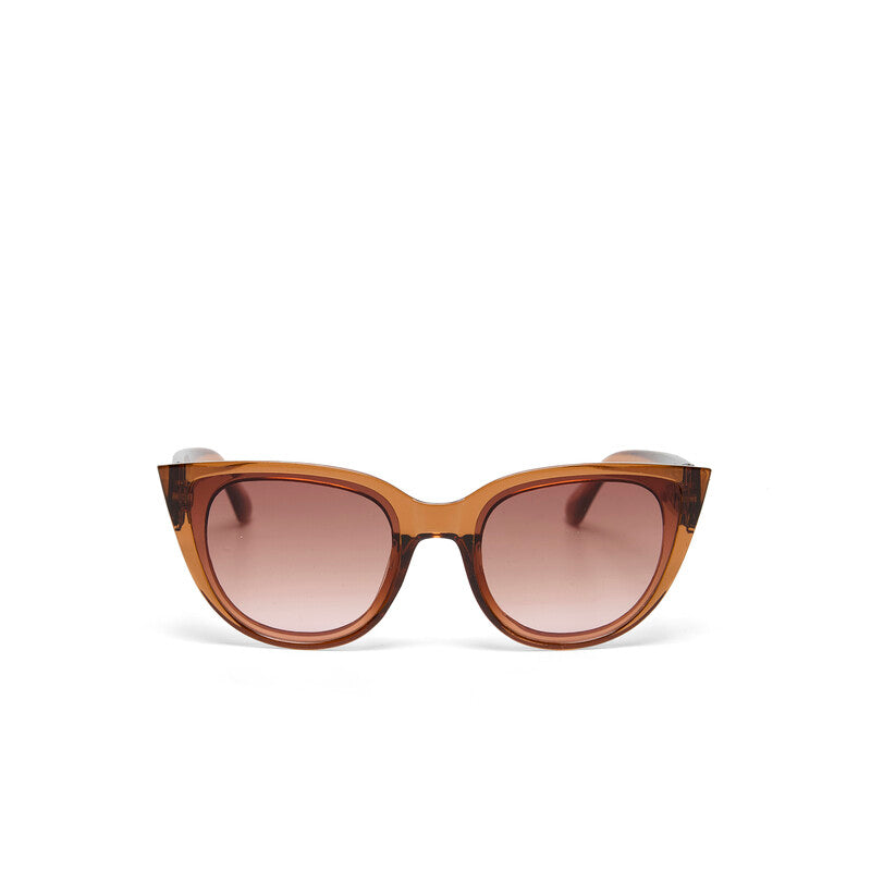 Silvia Cats Eye Sunglasses - Transparent Brown