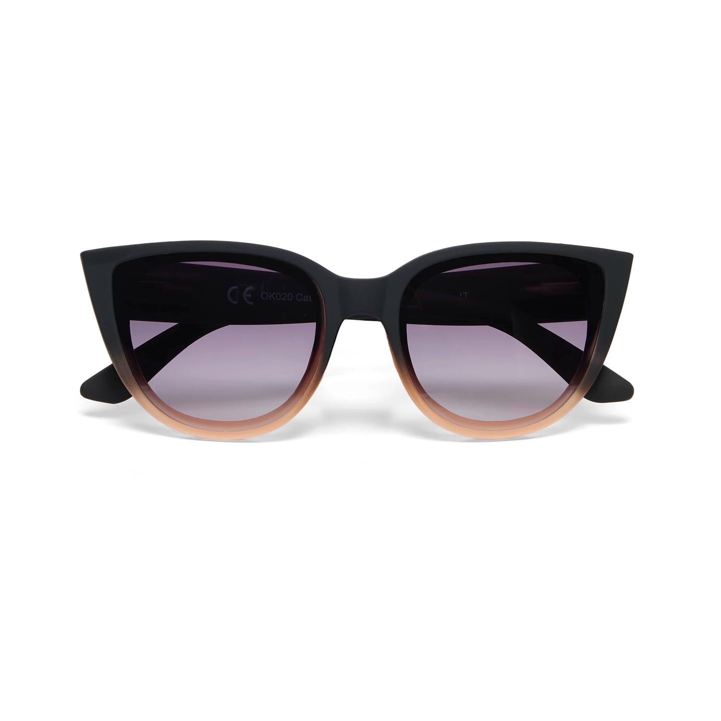 Silvia Cats Eye Sunglasses- Shaded Rose & Black